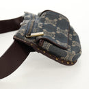 CELINE Paris Macadam Canvas Waist bag Blue Auth 158875V-4