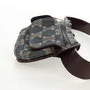 CELINE Paris Macadam Canvas Waist bag Blue Auth 158875V-5