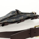 CELINE Paris Macadam Canvas Waist bag Blue Auth 158875V-6