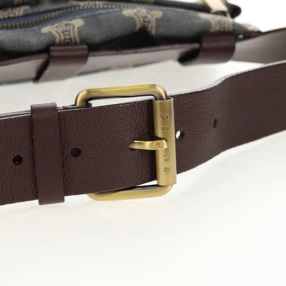 CELINE Paris Macadam Canvas Waist bag Blue Auth 158875V