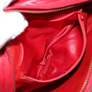 CHANEL Chain Shoulder Bag Lamb Skin Red Gold CC Auth 158878V-23