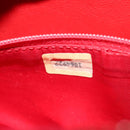 CHANEL Chain Shoulder Bag Lamb Skin Red Gold CC Auth 158878V-11
