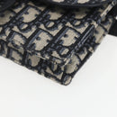 Christian Dior Trotter Canvas Saddle Waist bag Navy Gold Auth 158879SAM-10