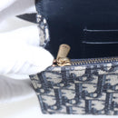 Christian Dior Trotter Canvas Saddle Waist bag Navy Gold Auth 158879SAM-14