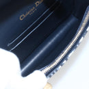 Christian Dior Trotter Canvas Saddle Waist bag Navy Gold Auth 158879SAM-16