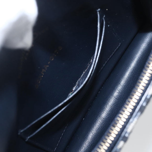 Christian Dior Trotter Canvas Saddle Waist bag Navy Gold Auth 158879SAM