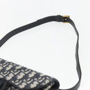 Christian Dior Trotter Canvas Saddle Waist bag Navy Gold Auth 158879SAM-8