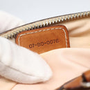 Christian Dior Trotter Canvas Romantic Hand Bag PVC Beige Silver Auth 158880V-23