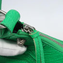 BALENCIAGA Luca Goal XS Shoulder Bag Leather Green Silver 671309 Auth 158884SAM-14