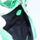 BALENCIAGA Luca Goal XS Shoulder Bag Leather Green Silver 671309 Auth 158884SAM-17