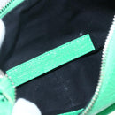 BALENCIAGA Luca Goal XS Shoulder Bag Leather Green Silver 671309 Auth 158884SAM-19