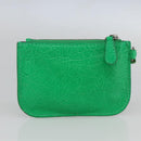 BALENCIAGA Luca Goal XS Shoulder Bag Leather Green Silver 671309 Auth 158884SAM-21