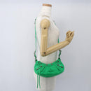 BALENCIAGA Luca Goal XS Shoulder Bag Leather Green Silver 671309 Auth 158884SAM-26