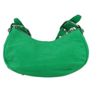 BALENCIAGA Luca Goal XS Shoulder Bag Leather Green Silver 671309 Auth 158884SAM-3