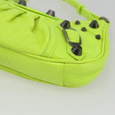 BALENCIAGA Luca Goal Mini Bag Leather Green Silver 695814 Auth 158885SAM-12