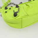 BALENCIAGA Luca Goal Mini Bag Leather Green Silver 695814 Auth 158885SAM-13