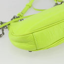 BALENCIAGA Luca Goal Mini Bag Leather Green Silver 695814 Auth 158885SAM-15