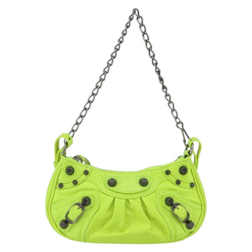 BALENCIAGA Luca Goal Mini Bag Leather Green Silver 695814 Auth 158885SAM - 0