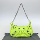 BALENCIAGA Luca Goal Mini Bag Leather Green Silver 695814 Auth 158885SAM-25