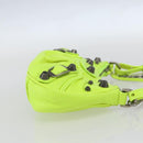 BALENCIAGA Luca Goal Mini Bag Leather Green Silver 695814 Auth 158885SAM-5