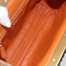 PRADA Chain Shoulder Bag Raffia Beige Gold Auth 158888SAV-9