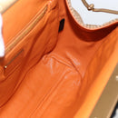 PRADA Chain Shoulder Bag Raffia Beige Gold Auth 158888SAV-22