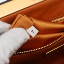 PRADA Chain Shoulder Bag Raffia Beige Gold Auth 158888SAV-11