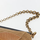 PRADA Chain Shoulder Bag Raffia Beige Gold Auth 158888SAV-14