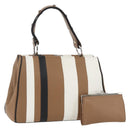 PRADA Baiadera Shoulder Bag Leather Brown Silver Auth 158889SAV-1