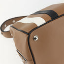 PRADA Baiadera Shoulder Bag Leather Brown Silver Auth 158889SAV-15