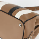 PRADA Baiadera Shoulder Bag Leather Brown Silver Auth 158889SAV-16