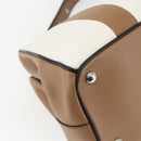 PRADA Baiadera Shoulder Bag Leather Brown Silver Auth 158889SAV-17