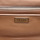 PRADA Baiadera Shoulder Bag Leather Brown Silver Auth 158889SAV-20