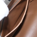 PRADA Baiadera Shoulder Bag Leather Brown Silver Auth 158889SAV-24