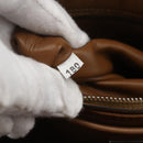 PRADA Baiadera Shoulder Bag Leather Brown Silver Auth 158889SAV-10