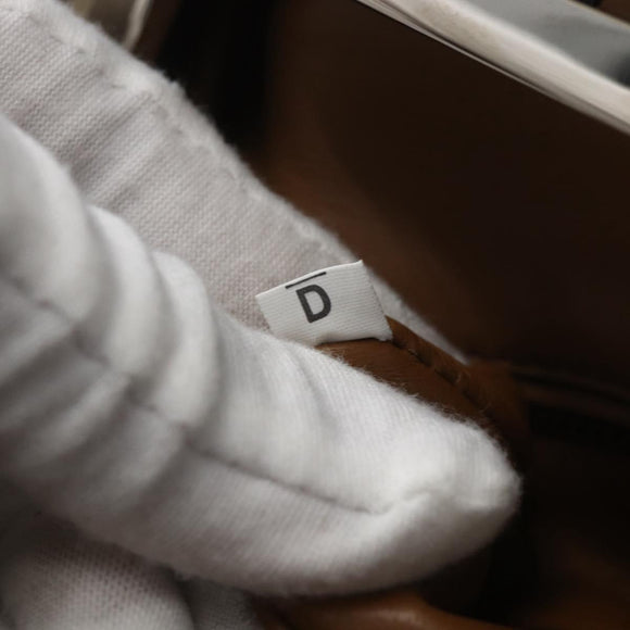 PRADA Baiadera Shoulder Bag Leather Brown Silver Auth 158889SAV