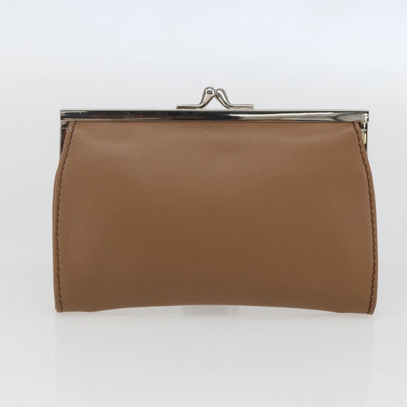 PRADA Baiadera Shoulder Bag Leather Brown Silver Auth 158889SAV