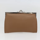 PRADA Baiadera Shoulder Bag Leather Brown Silver Auth 158889SAV-28