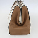 PRADA Baiadera Shoulder Bag Leather Brown Silver Auth 158889SAV-4