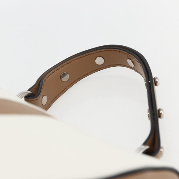 PRADA Baiadera Shoulder Bag Leather Brown Silver Auth 158889SAV