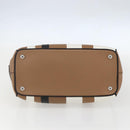 PRADA Baiadera Shoulder Bag Leather Brown Silver Auth 158889SAV-5