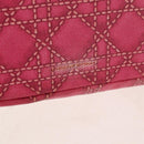 Christian Dior Canage Hand Bag Coated Canvas Pink Silver Auth 158891V-10