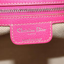 Christian Dior Canage Hand Bag Coated Canvas Pink Silver Auth 158891V-18