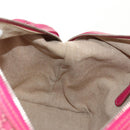 Christian Dior Canage Hand Bag Coated Canvas Pink Silver Auth 158891V-20