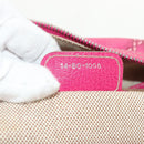 Christian Dior Canage Hand Bag Coated Canvas Pink Silver Auth 158891V-24