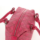 Christian Dior Canage Hand Bag Coated Canvas Pink Silver Auth 158891V-6