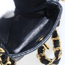 CHANEL Chain Mini Matelasse 11 Shoulder Bag Lamb Skin Black CC Auth 158892SM-9