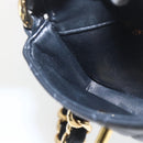 CHANEL Chain Mini Matelasse 11 Shoulder Bag Lamb Skin Black CC Auth 158892SM-20
