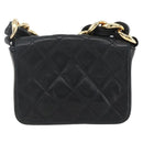 CHANEL Chain Mini Matelasse 11 Shoulder Bag Lamb Skin Black CC Auth 158892SM-2