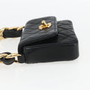 CHANEL Chain Mini Matelasse 11 Shoulder Bag Lamb Skin Black CC Auth 158892SM-3